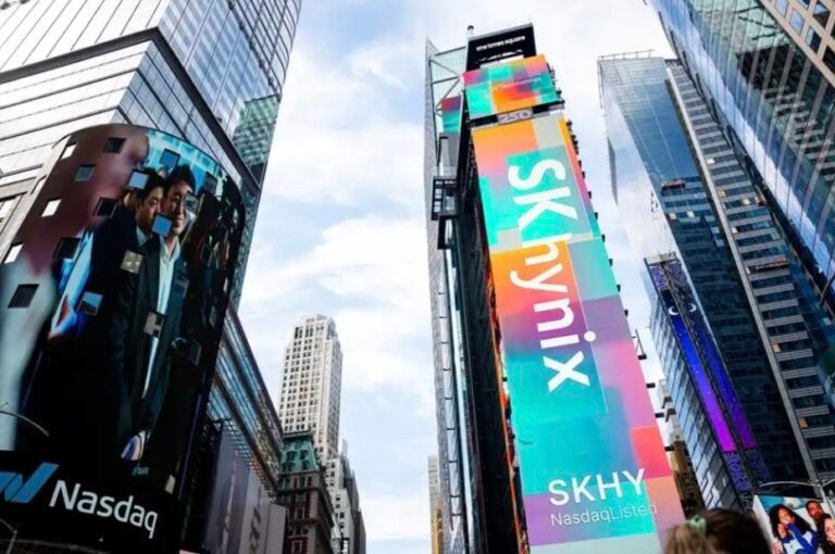 Ação da SK Hynix despenca após estreia na Nasdaq em meio a realizações de lucros